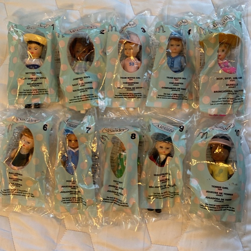 Madame Alexander mini dolls from McDonald’s. Set of 10.